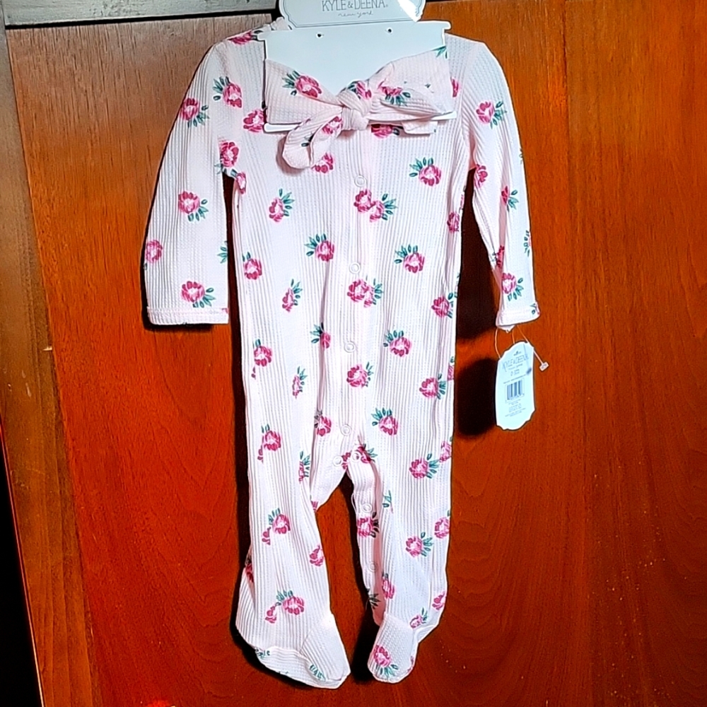New onesie with matching headband 0-3 m